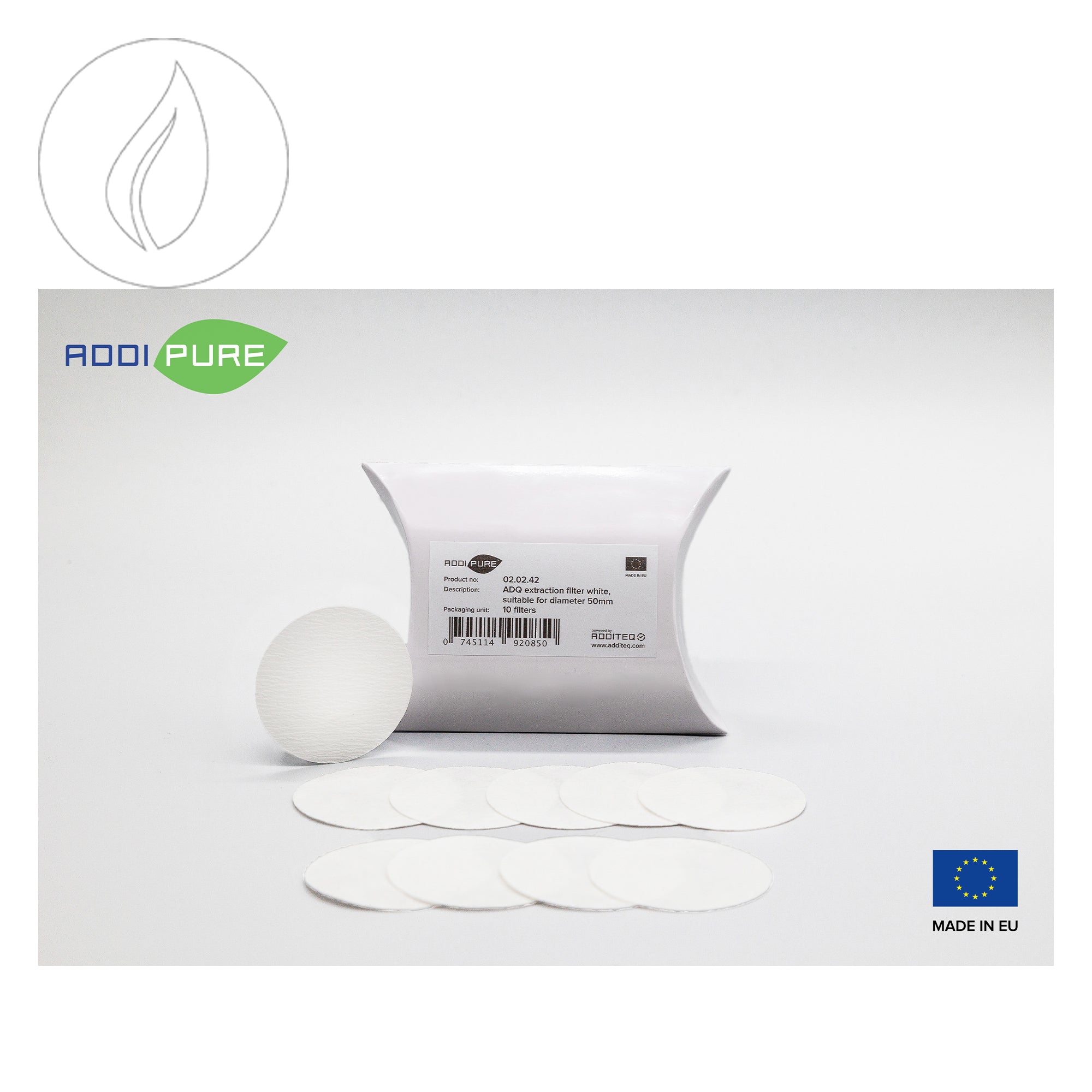 ADDIPURE ADQ extraction filter white for 50mm 10pcs