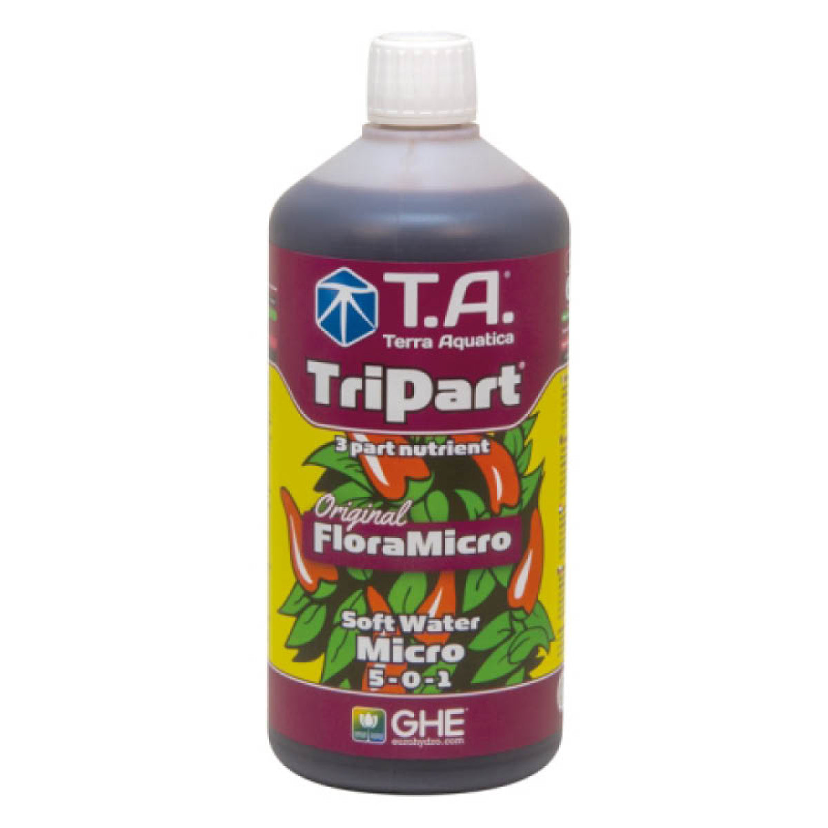 Terra Aquatica TriPart Flora / GHE Micro Softwater 1L