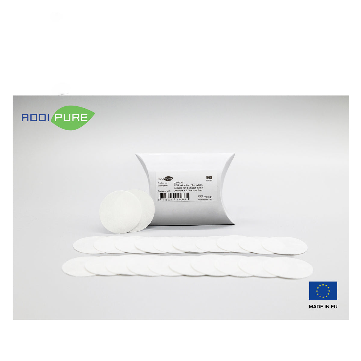ADDIPURE ADQ extraction filter white for 50mm 20pcs+2Free