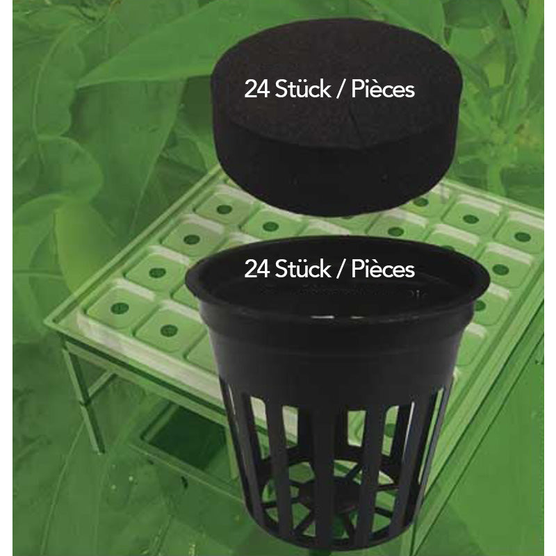 Gitternetztopf-Set für GrowSystems 1.0 - 24 Stk