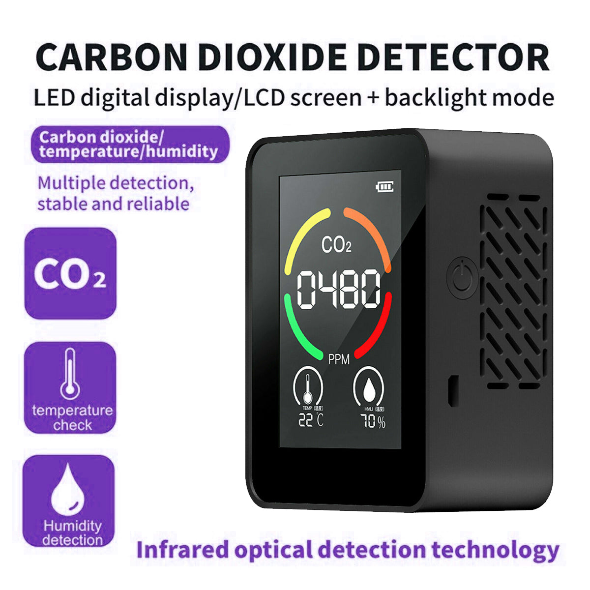 Carbon Dioxide Detector 3in1 M8