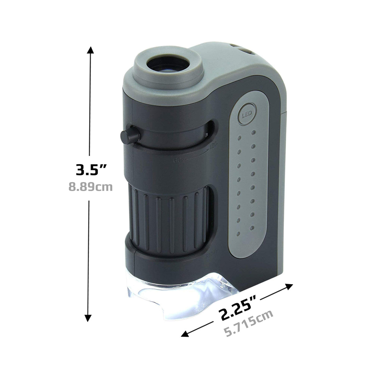 Carson MicroBrite Plus 60-120x LED Lighted Pocket Microscope