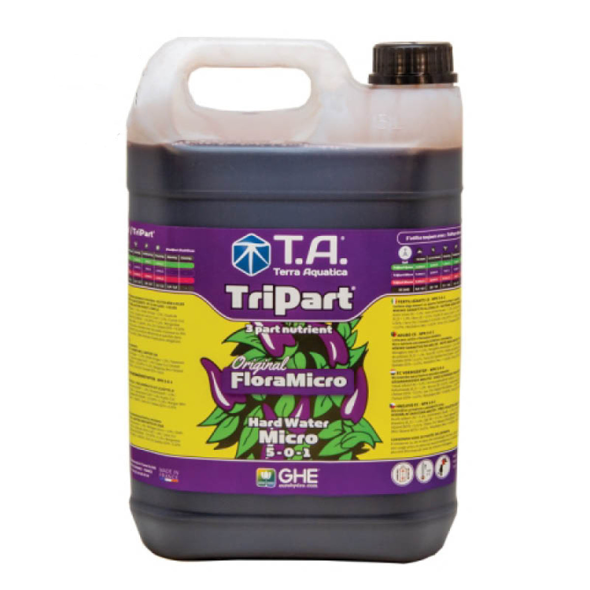 Terra Aquatica TriPart / GHE  FloraMicro Hardwater 5L