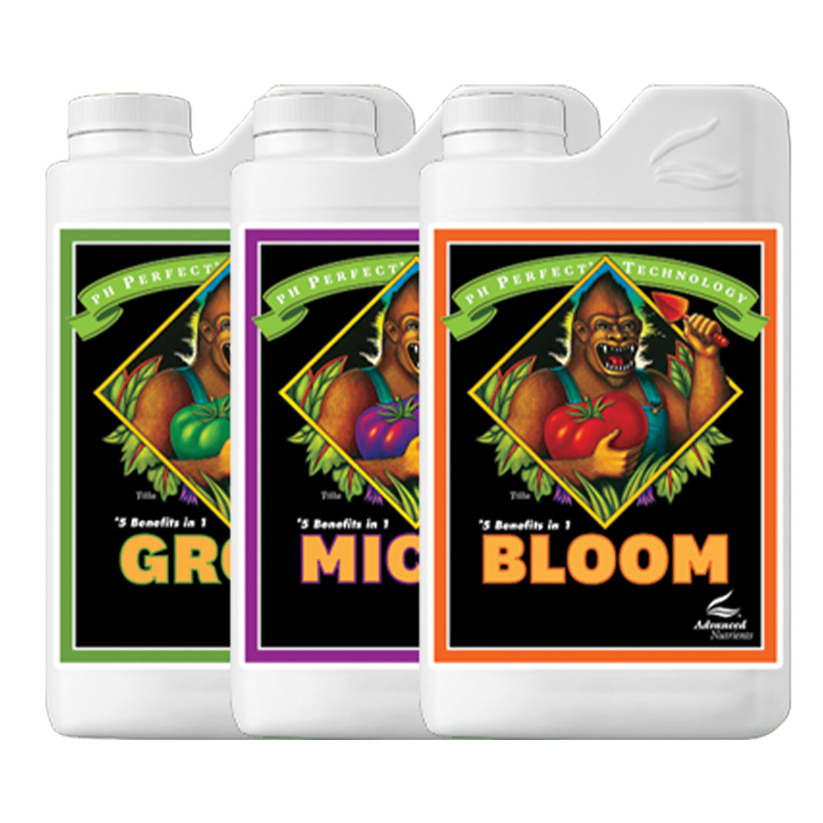 Advanced Nutrients Grow, Micro & Bloom pH-Perfect à 1L
