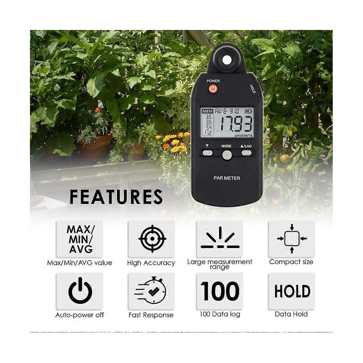 Quantum Par Meter 0-5000 μmol/m²/sec