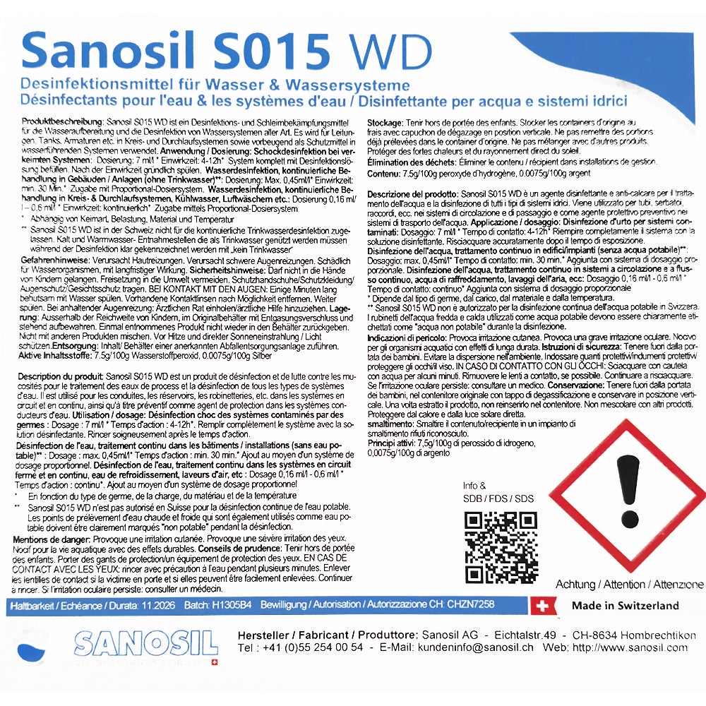 Sanosil S015 WD 1L