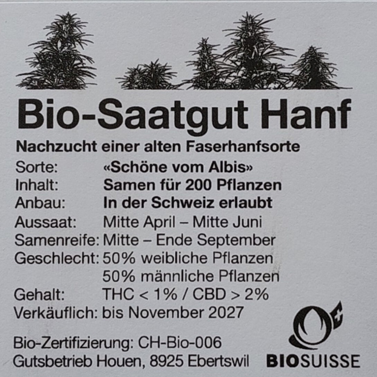 Hanfsamen Schöne vom Albis